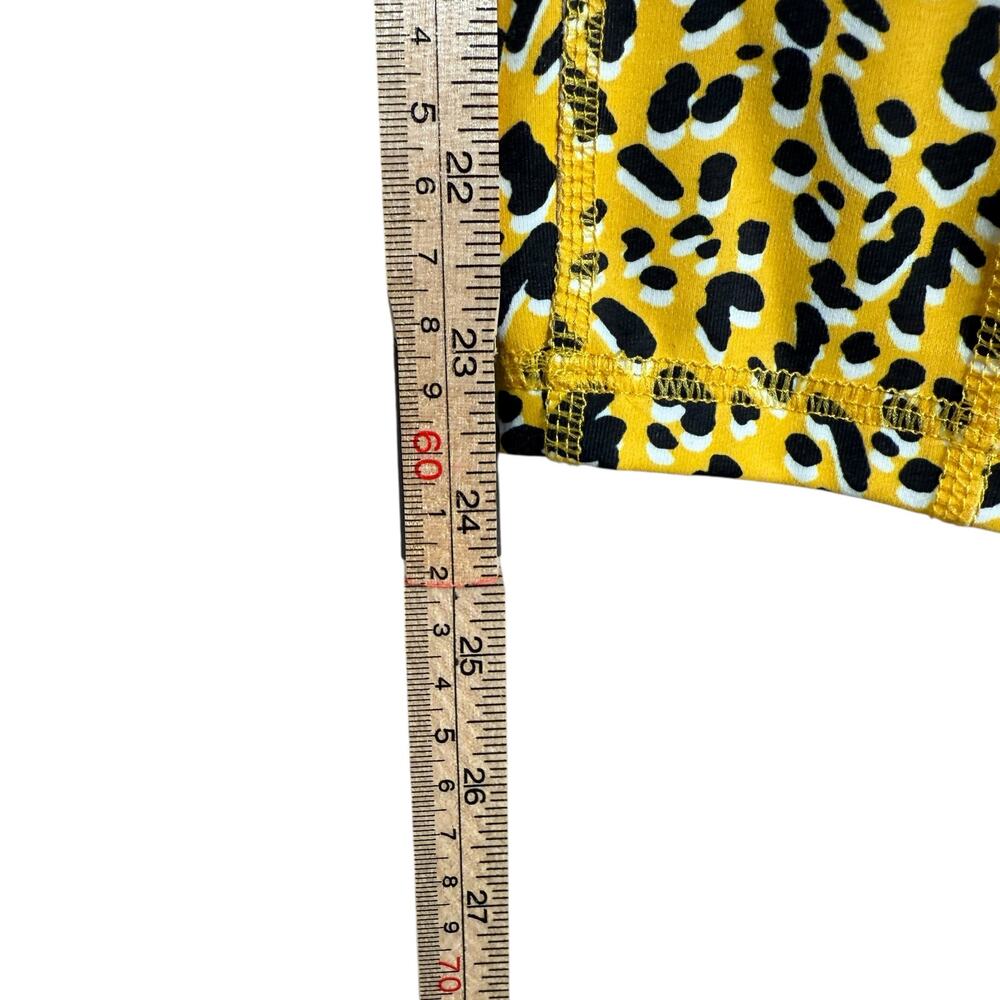 Bcbgeneration Yellow Leopard Print High Waist Leg… - image 6